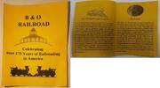 Exonumia Medal B & O Railroad Train Elongated in Brochure MD Token & Society -