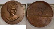 Exonumia Bronze US Mint 3 Inch Medal - Mint Director Mary Brooks/Has Some Tarnish -