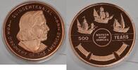 Exonumia Pound Columbus Quincentennial One Pure Copper Round P-L in Capsule -