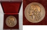 Exonumia Bronze J.B. Poquelin de Moliere French 50MM Medal in Original Velvet Case -