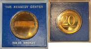 Exonumia Bronze Kennedy Center 20th Anniversary (38mm) Solid Proof Medal in Case -