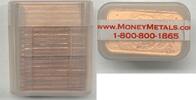 Exonumia Indian Head 1 OZ Copper Bar Roll-20 Copper Bars -