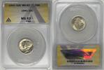 USA Dime Mercury 10c Coin ANACS MS 62 FB Looks Better -