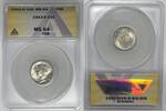 USA Dime 1943-D Mercury 10c Coin ANACS MS 64 FB -