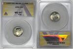 USA Roosevelt Dime 10c Coin Toned ANACS MS 65 FB -