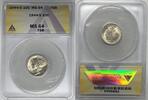 USA Dime 1944-S Mercury 10c Coin ANACS MS 64 FB -