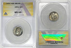 USA Roosevelt Dime 10c Coin Toned ANACS MS 65 -