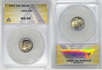 USA Roosevelt Dime 10c Coin Toned ANACS MS 66 -