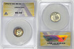 USA Roosevelt Dime 1952-S 10c Coin Colorful Tone ANACS MS 66 -