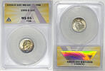 USA Roosevelt Dime 1955-S 10c Coin Toned ANACS MS 65 FB -