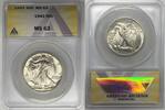 USA Half Dollar Walking Liberty 50c Coin ANACS MS 63 -