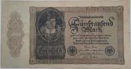 Banknoten 5000 Mark Issue Germany (Weimar Republic) Reichsbanknote P#78 Fine+ -