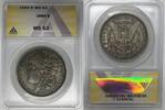 USA Dollar Morgan Silver Coin Toned ANACS MS 63 -