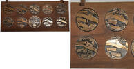 Exonumia Bronze Russia 100 Years Hunting/Trap Shooting Commemorative Medals in Wood Box -