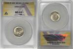 USA Dime 1940-D Mercury 10c Coin ANACS MS 63 FB -