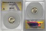 USA Dime 1940-S Mercury 10c Coin ANACS MS 63 -