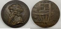 Exonumia Medal French Large . Gutenberg 3 Inch-7 OZ -