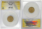 Weltmünzen Half Cent Liberia Coin ANACS MS 62 W4 -