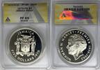 Weltmünzen $5 Silver Jamaica Proof Dollar Coin ANACS PR 69 DCAM W4 -