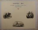 Briefmarken F Napex 1984 US Capitol two vignettes Washington on horse -