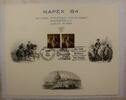 Briefmarken F Napex 1984 US Capitol two vignettes Washington on horse Show cancelled -