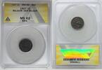 Weltmünzen Belgium One Centime Coin ANACS MS 62 BN W6 -
