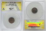 Weltmünzen Belgium One Centime Coin ANACS MS 63 BN W6 -