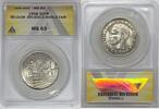 Weltmünzen 50 Francs Belgium Coin World Fair ANACS MS 63 W6 -