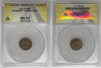 Weltmünzen Ore Denmark 1 Ore ANACS MS 60 Details Scratched W6 -