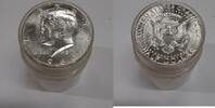 USA 1964-D Roll of Kennedy Half Dollars 90% Silver - 20 BU Coins In Plastic Tube -