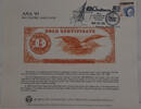 Banknoten 1882 $ BEP Souvenir Card B 82 ANA 1985 back $500 GC w/Show CANCELLATION -
