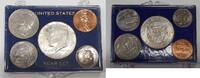 USA 1968-D US 5 Coin Year Set with 40% Silver Kennedy Half in Case -