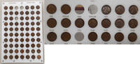 USA Cent 1909-1958 Lincoln Wheat Almost Complete Set in Acrylic Holders Many Are UNC -