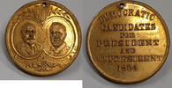 Exonumia Democratic Candidates Souvenir 32MM Medallion w/Hole--See Photos -