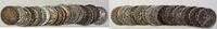 USA Half Dollar Barber 50c Roll 20 Circulated 90% Old Silver Coins Lot -