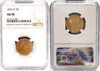 USA $5 Half Eagle 1853-D Liberty Gold Coin NGC AU-58 Scarce Dahlonega Coin! -
