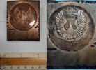 Exonumia C. 1960's H. Alvin Sharpe Studio Trial Copper Plate Atlanta Coin Club Design -
