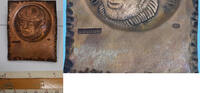 Exonumia C. 1960's H. Alvin Sharpe Studio Trial Copper Plate Voodoo Queen Design -