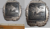 Exonumia C. 1960's H. Alvin Sharpe Studio Trial Silver Plate Medieval Ship 2.99 Troy Ozs -