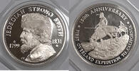Exonumia Medal Franklin Mint .925 Silver J.S. Smith/1st Overland Expedition to CA -