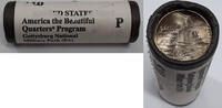 USA Quarter 2011-P Gettysburg NMP ATB Roll of 40 BU Coins in Mint Wrapper -