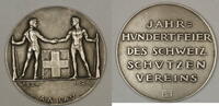 Weltmünzen Aragau-Aarau Switzerland Silver Swiss Shooting   R-45a m-36 Medal 1924 