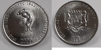 World Coins 2000 Somalia 10 Shillings Tiger Coin KM#92 - BU Roll of 30 Coins in Wrapper -