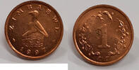 World Coins 1997 Zimbabwe 1 Cent Coin KM#1a - BU Roll of 40 Coins in Wrapper -