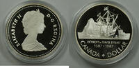 Kanada Dollar Canada .500 Fine Silver Proof Coin With Case and COA -
