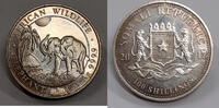 World Coins 2017 Somalia 100 Shillings 1 Oz .9999 Silver Elephant Coin KM#271 -
