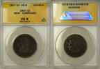 USA Cent Draped Bust 1c Coin ANACS VG-8 Details Bent - Corroded Rotated Reverse -
