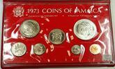 Weltmünzen Sterling Jamaica Uncirculated Specimen Set w/ Silver .925 5$ Coin -