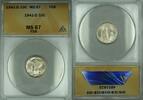 USA Dime 1941-D Silver Mercury 10C Coin ANACS MS-67 Full Split Bands (11) -