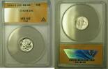 USA Dime 1942-S Silver Mercury 10c ANACS MS-65 FSB (D) (WW) -